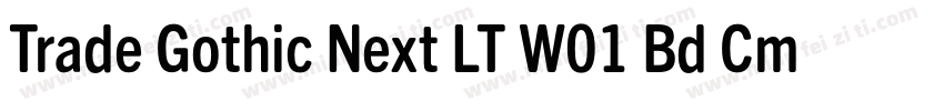 Trade Gothic Next LT W01 Bd Cm字体转换